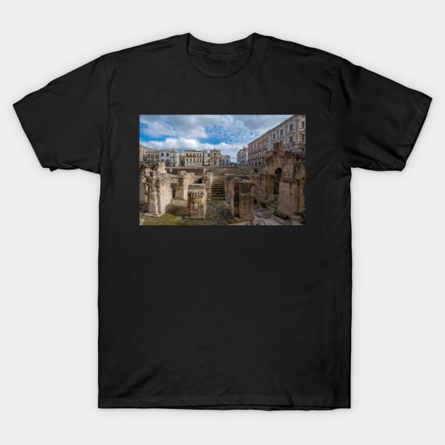 Roman amphitheater in Lecce, Italy T-Shirt by mitzobs